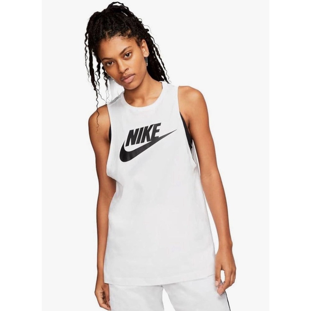 Nike Sportswear Top Futura Muscle Tank Athletic Wear White Women SZ S